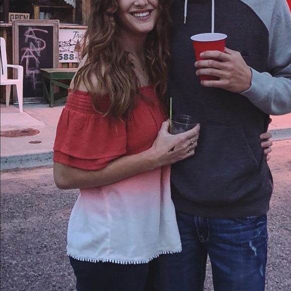 Ombré cold shoulder top - Picture 4 of 4